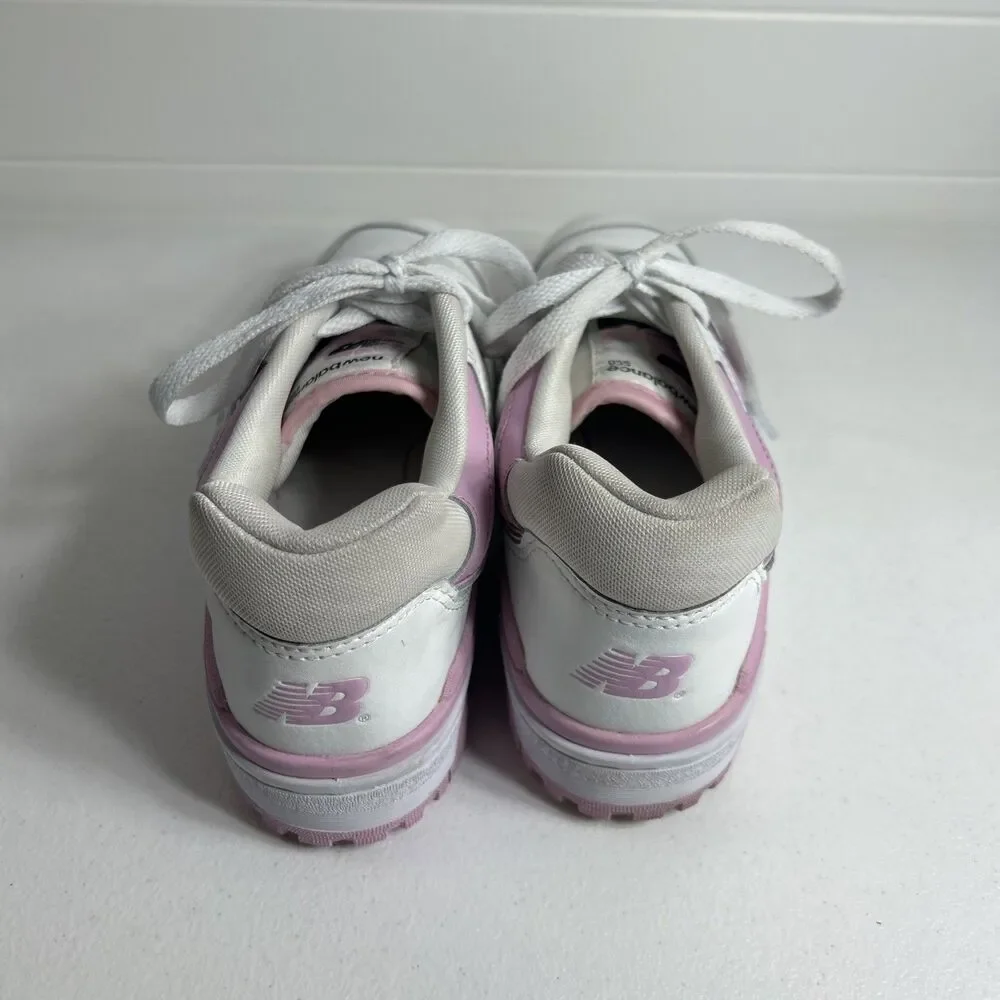 New Balance 550 Women Shoes Size 8.5 Pink Bubblegum Cloud Leather Sneakers